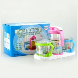 時尚玻璃調味瓶（三件套