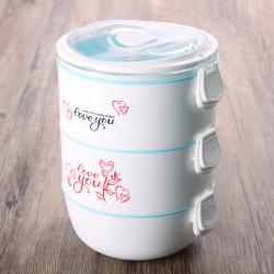 心形大號(hào)三層便當(dāng)盒（簡