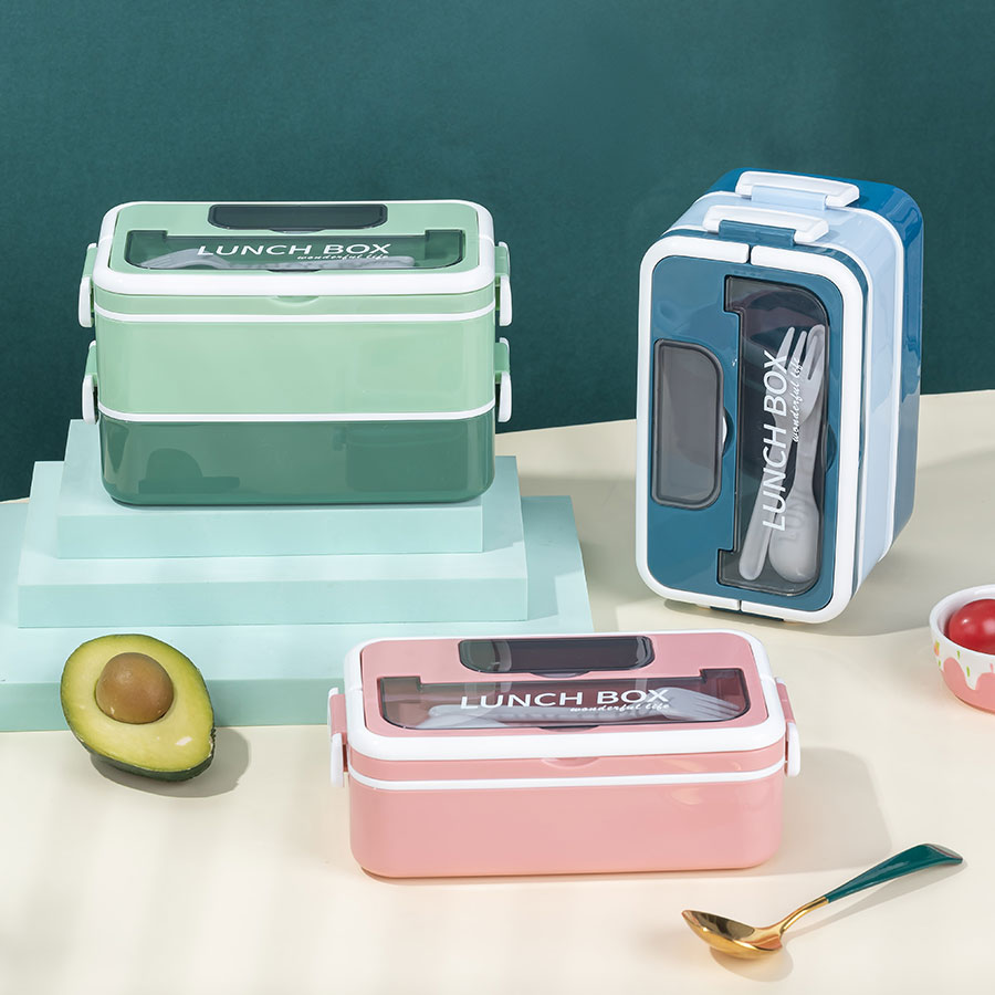 長(zhǎng)方形單層雙層飯盒(